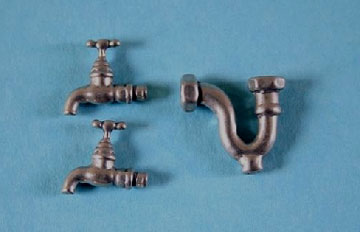 Set Of 2 Taps & Waste Pipe