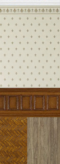 Blenheim Gold With Wood Effect Panelling