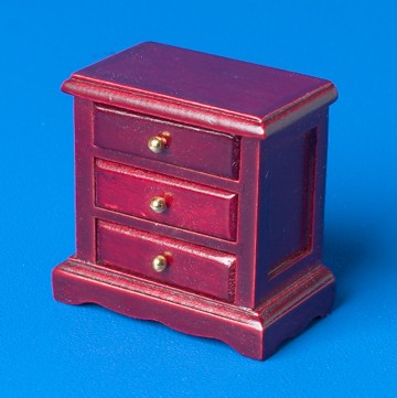 Chest - 3 drawer - mahogany