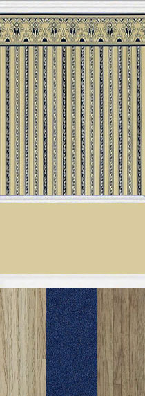 Blue Stripe/Border With Mouldings