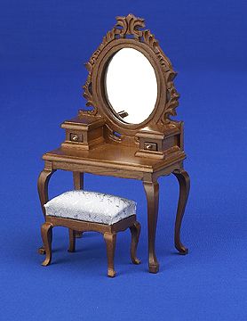 Dressing Table & Stool - walnut