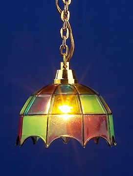 Dolls House Light - Hanging Tiffany (col)