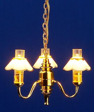 Dolls House Light - 3 arm Chandelier