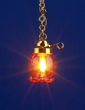 Dolls House Light - Gas Light Cranberry