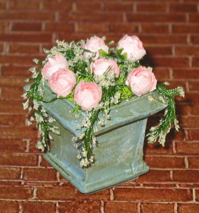 Filled Planter - Roses (Square)
