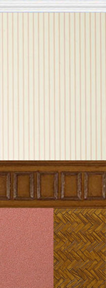 Manor Stripe P/C With Wood Effect Panelling