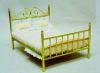 Brass Double Bed With Peach Covers