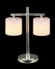 Table Lamp - Modern With 2 White Shades