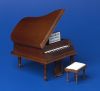 Grand Piano and Stool - walnut