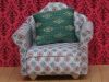 Chair - White with Green Cushions